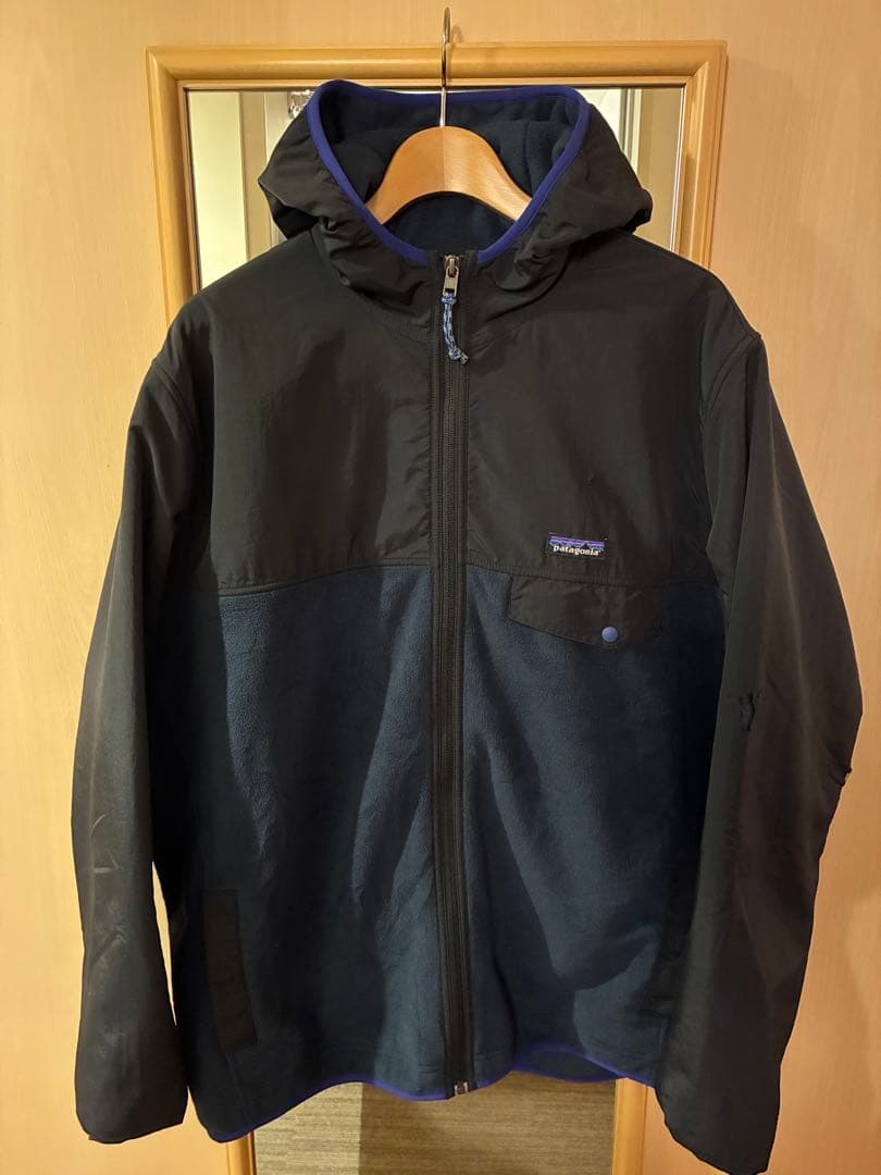M*u様 パタゴニア　スナップt シェルドシンチラ　フーディー　2014年製　黒