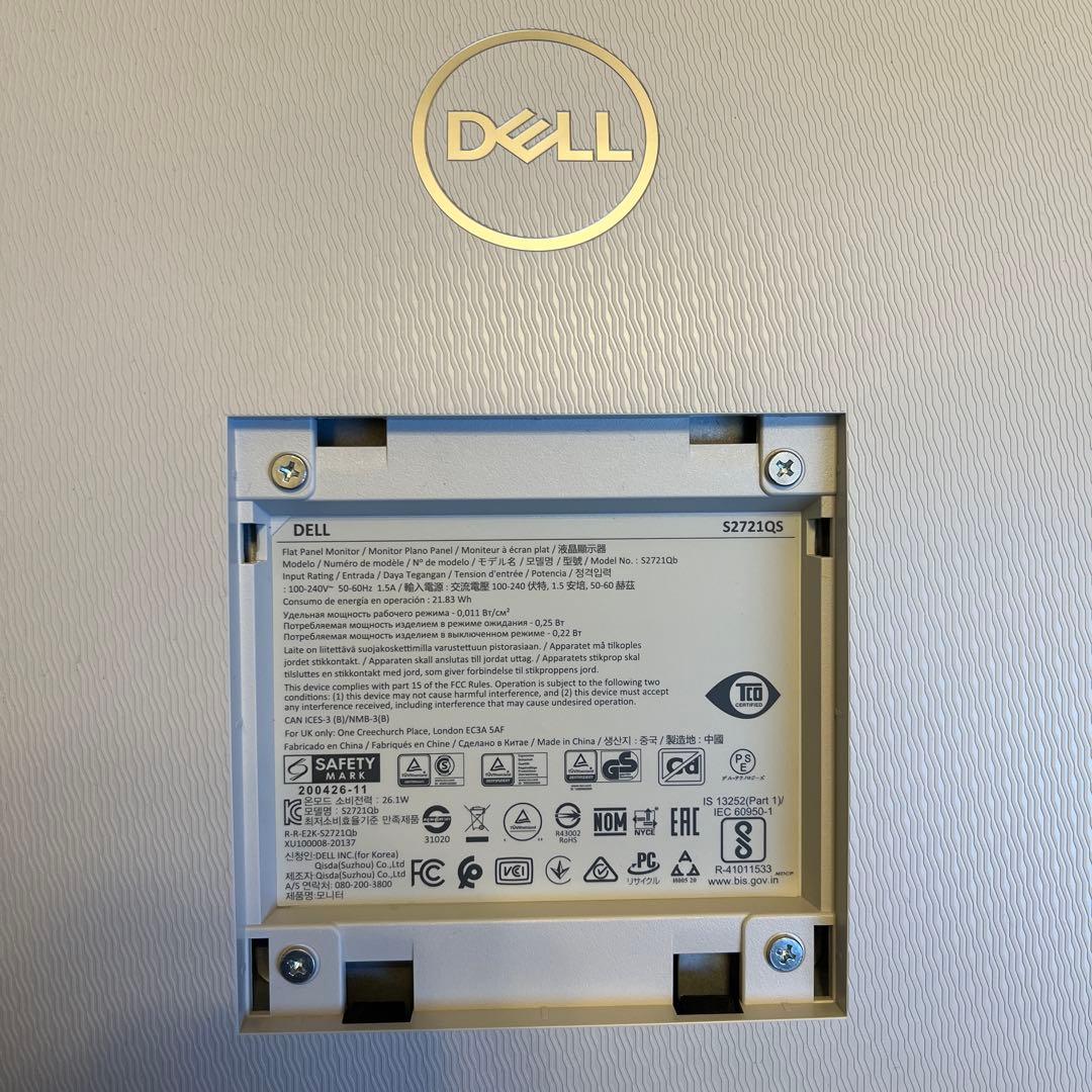 DELL 4Kモニター 27インチ S2721QS