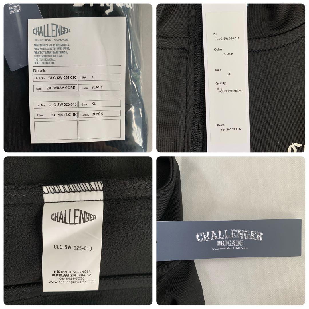 XL黒【CHALLENGER】ZIPUP WARM CORE／新品タグ付／送料込