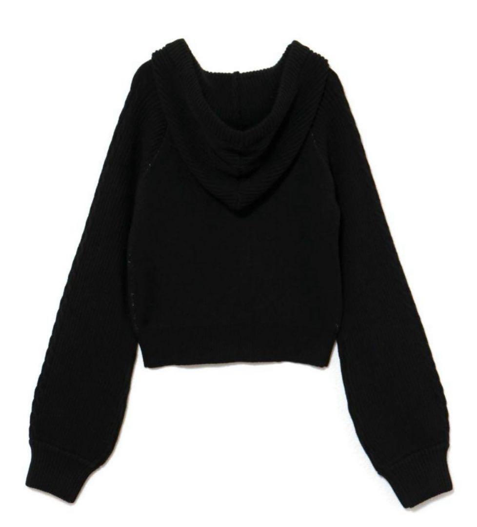 andmary　Jeniffer knit hoodie set BLACK