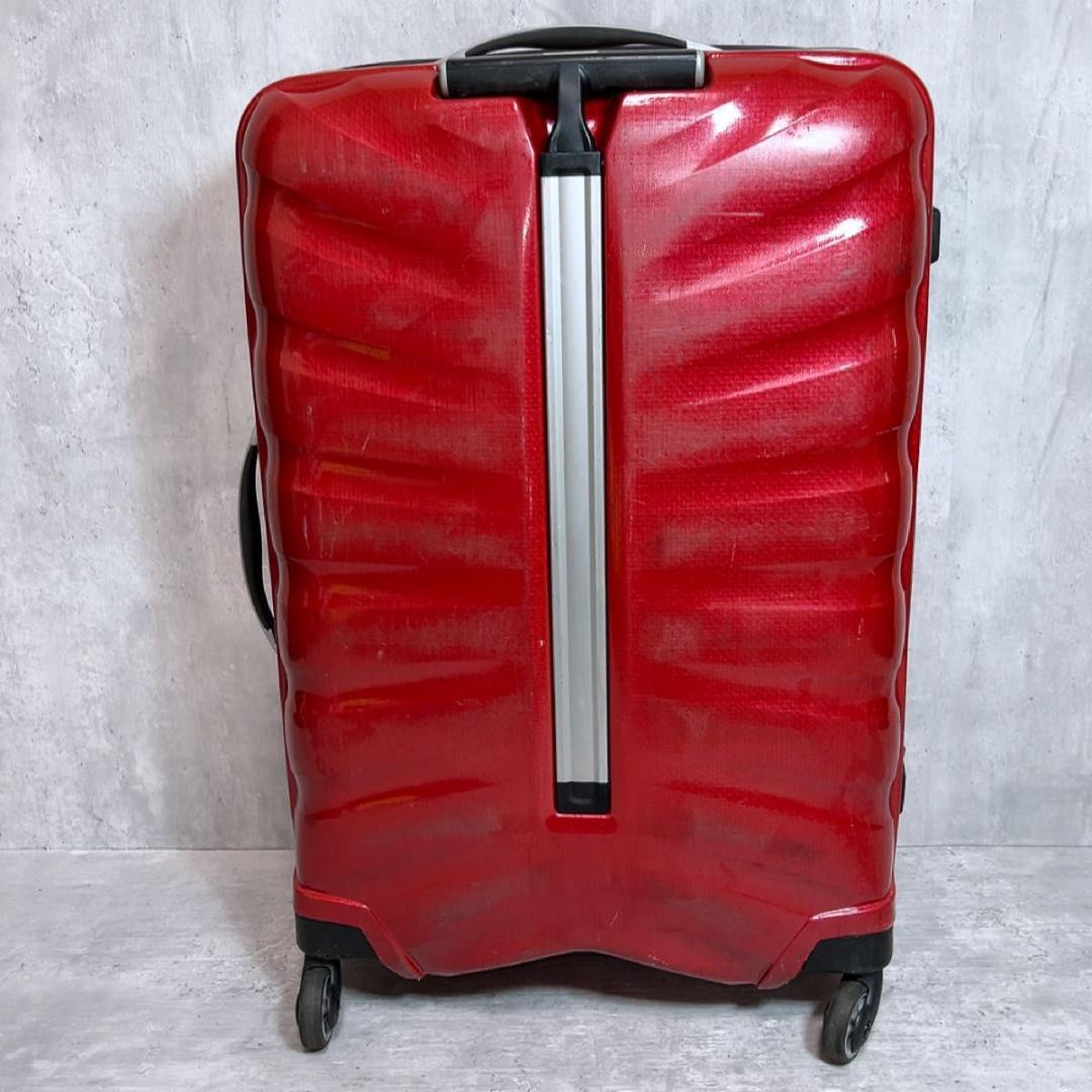 サムソナイト スーツケース　シェル　ファイヤーライト　4輪　赤　94L レッド
