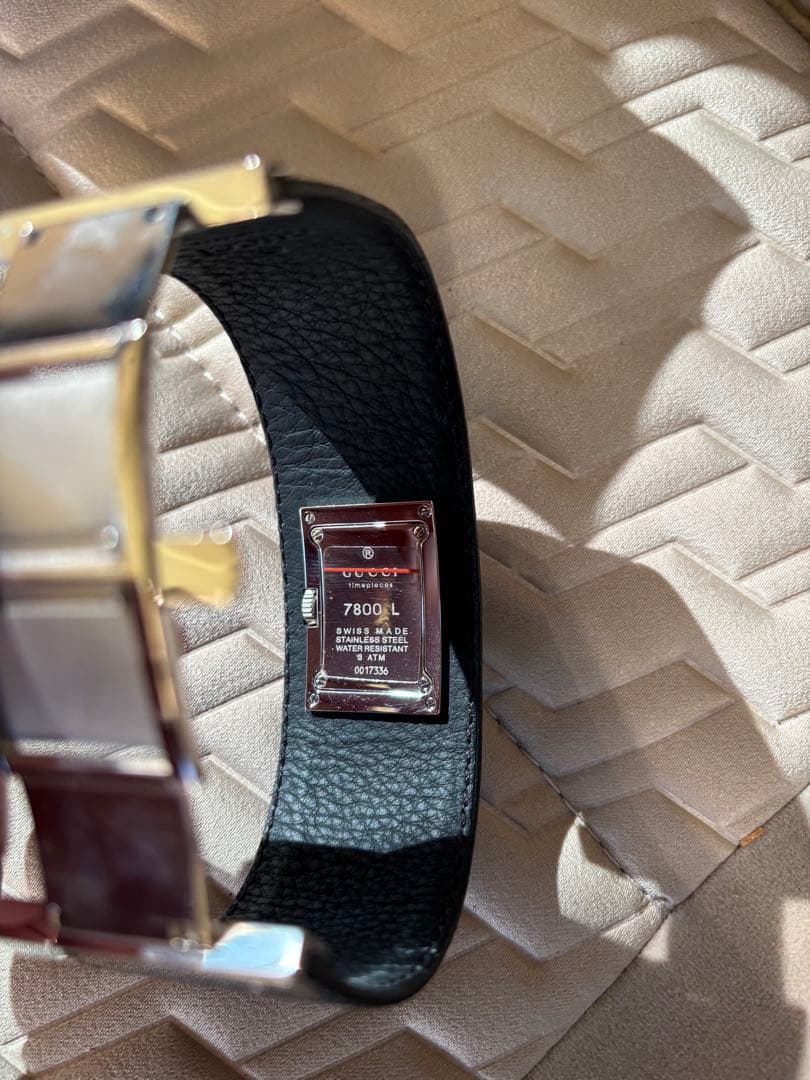 GUCCI グッチ レディース　腕時計 7800L ブラックレザー