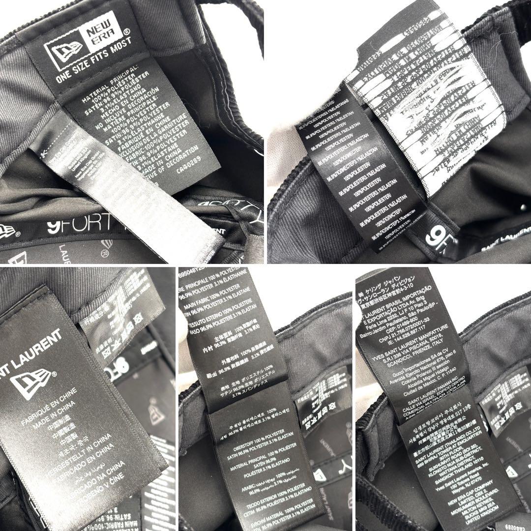 極美品 イヴサンローラン コーデュロイ キャップ ニューエラ ロゴ ユニセックス
