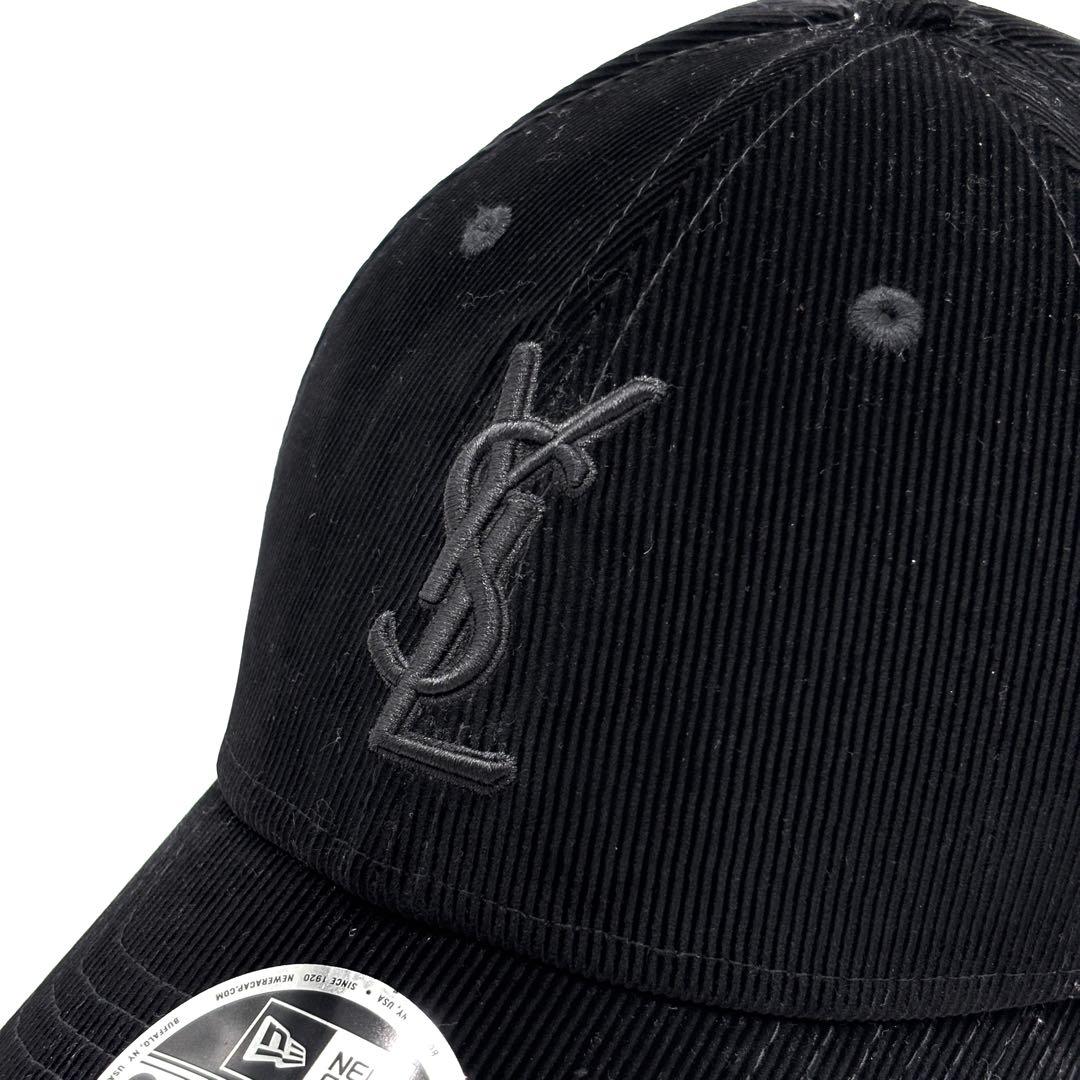 極美品 イヴサンローラン コーデュロイ キャップ ニューエラ ロゴ ユニセックス