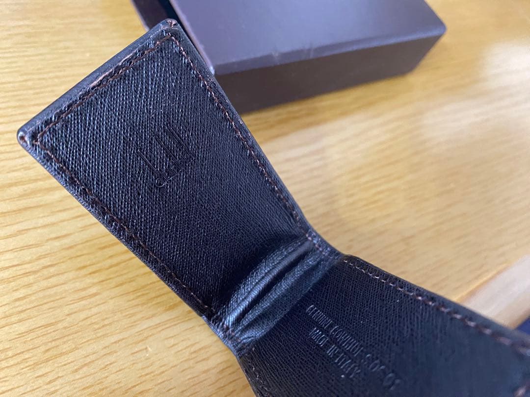 dunhill ブラック マネークリップ 専用ボックス付き