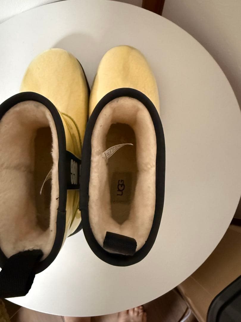 UGG ショートブーツ クリーム色 レインブーツ 26cm