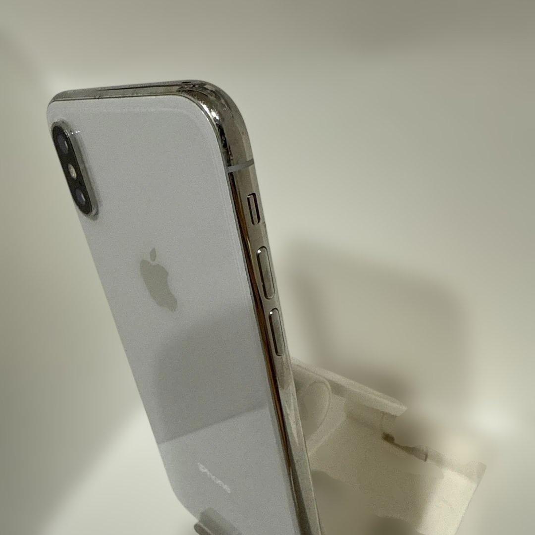 Apple iPhoneX 64GB ホワイト 5.8インチ 本体 ケース付き