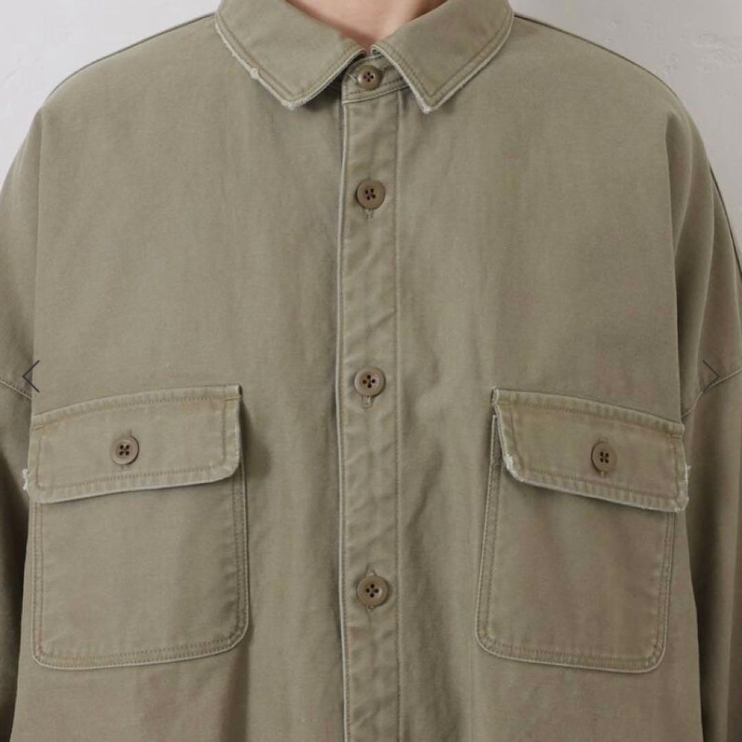 バックサテンCPOシャツブルゾン