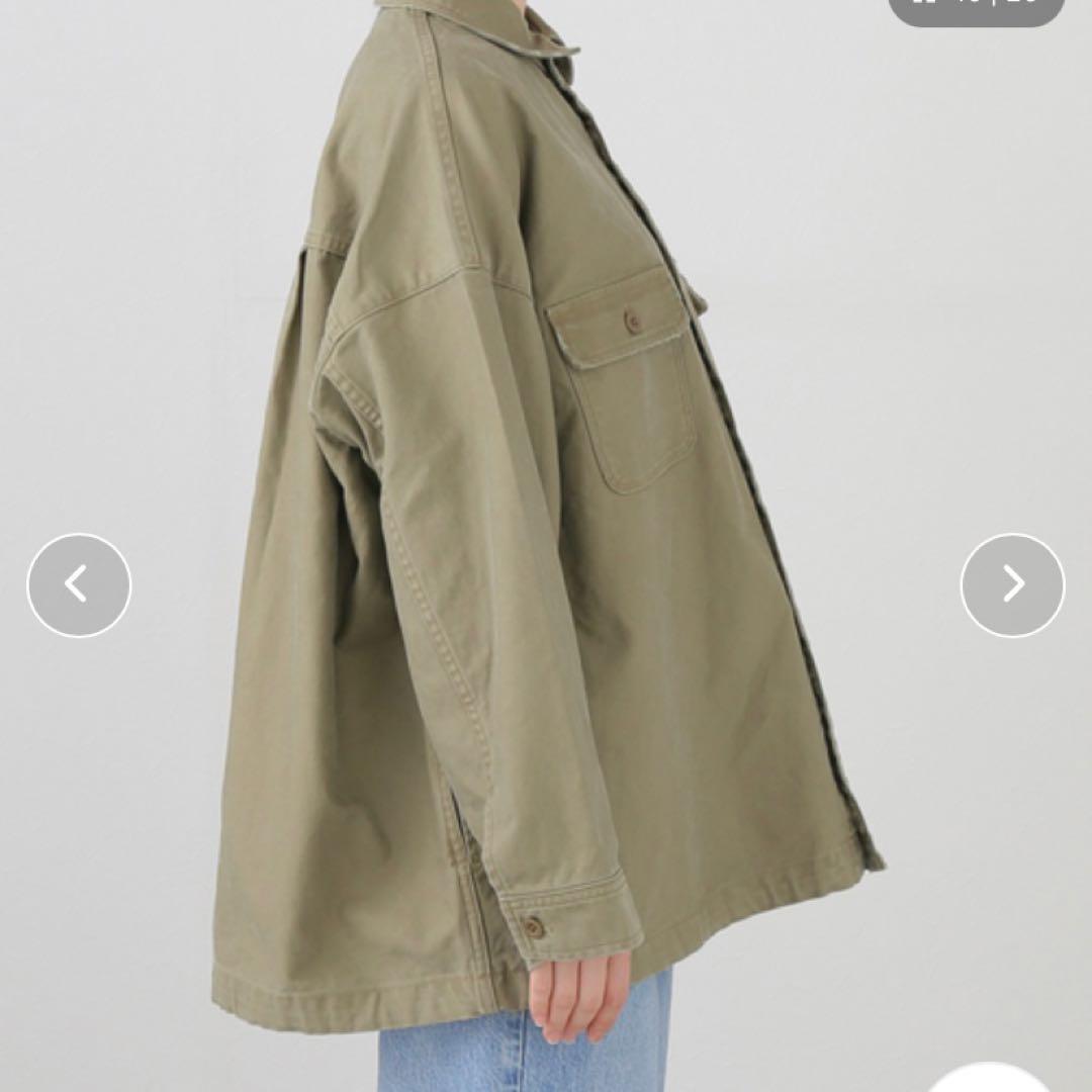 バックサテンCPOシャツブルゾン