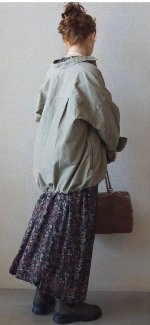 バックサテンCPOシャツブルゾン