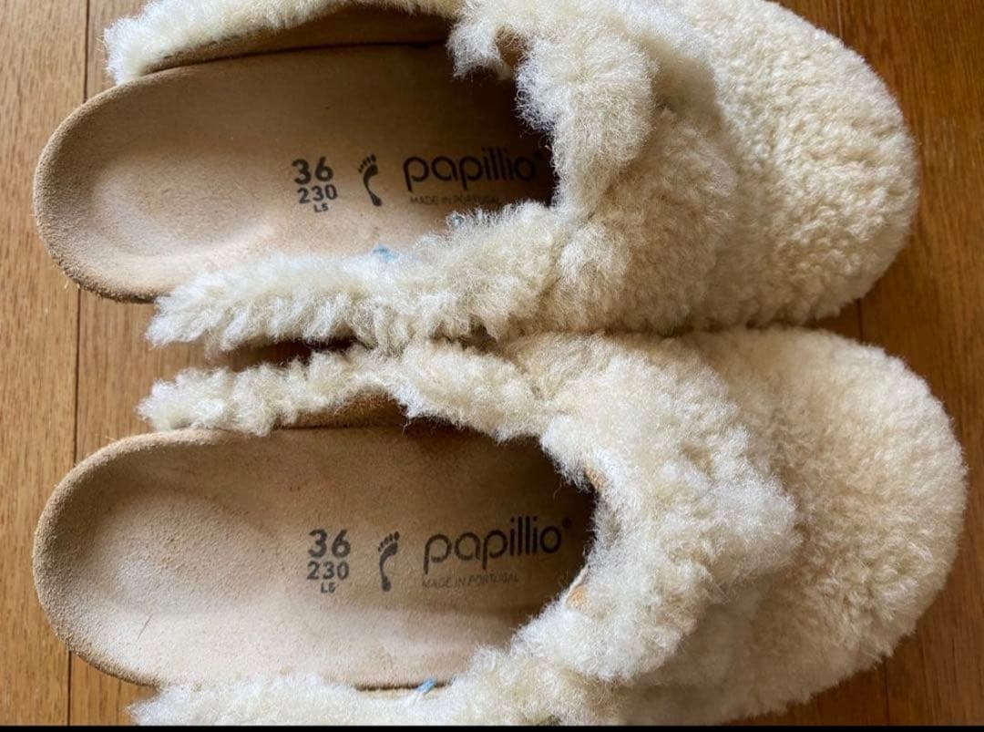 ★BIRKENSTOCK【パピリオ】36ファニー テディエッグシェル　美品