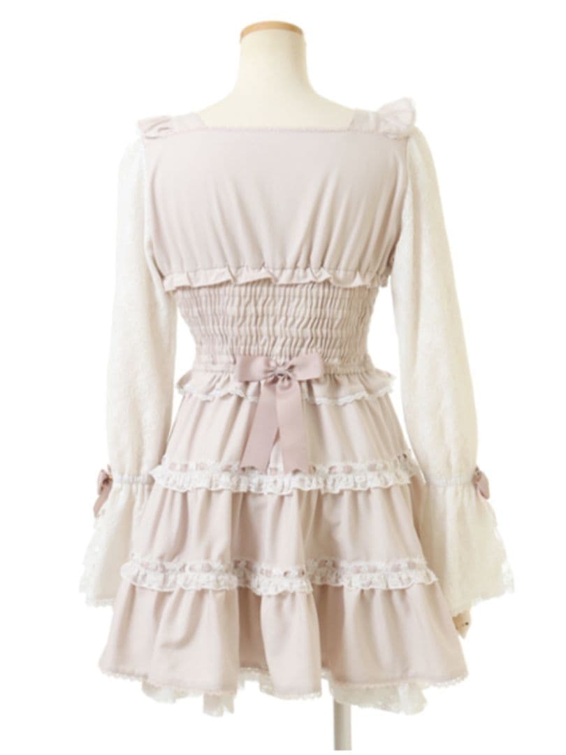 新品 LIZLISA プリンセススリーブワンピース ピンク