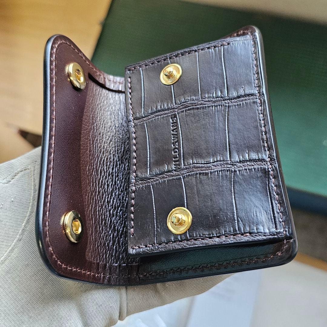 ワイルドスワンズ タング シェルコードバン コードバン クロコダイル サドル