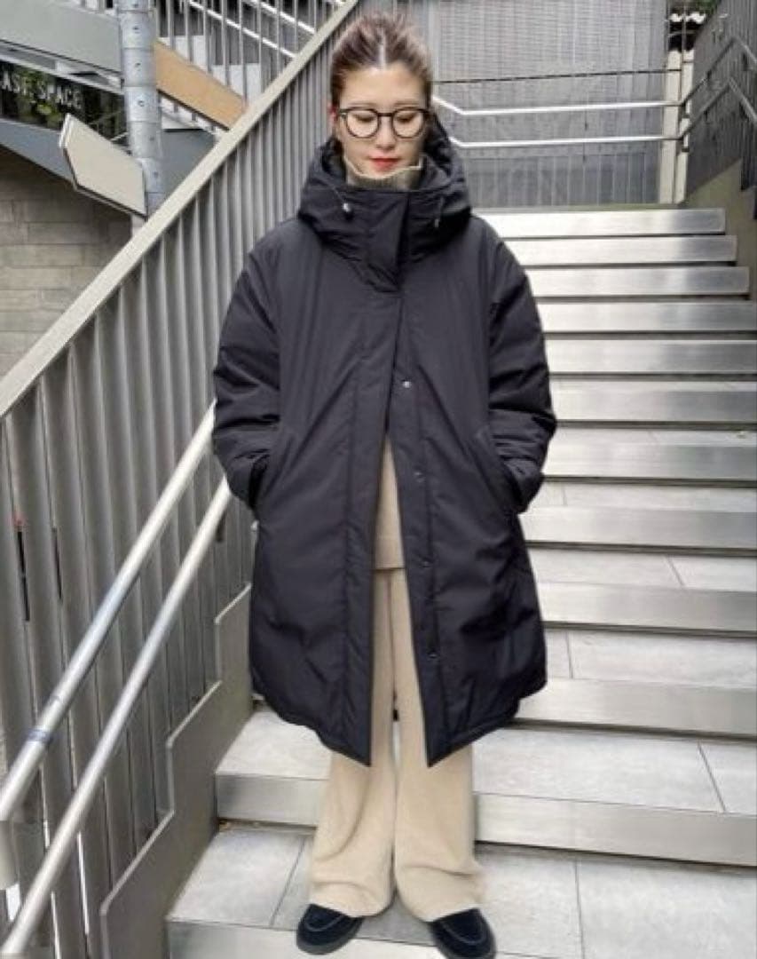 スピック＆スパン 撥水フーデッドダウンコート