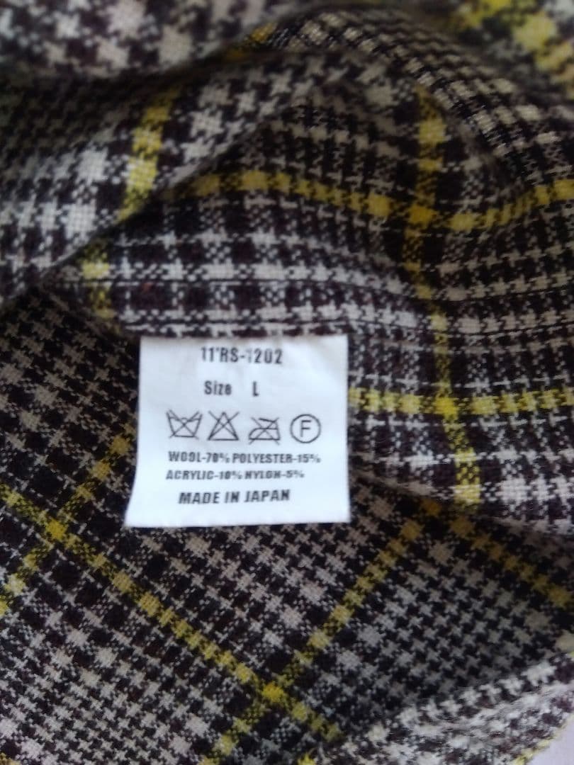 RATS/ チェック柄ネルシャツ/WOOL/ 長袖