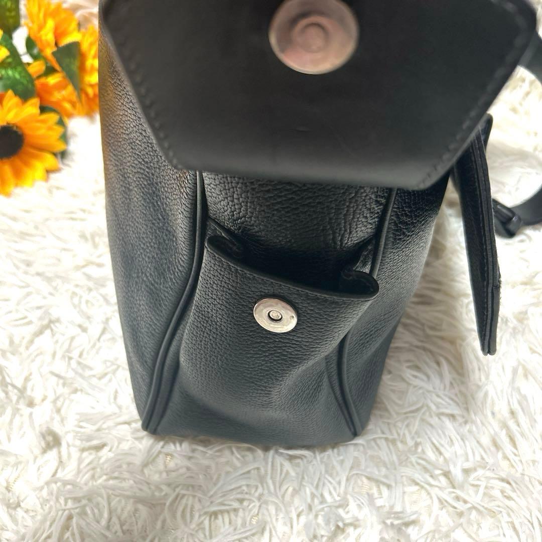 Salvatore Ferragamo フェラガモ　黒　革　メッセンジャーバッグ