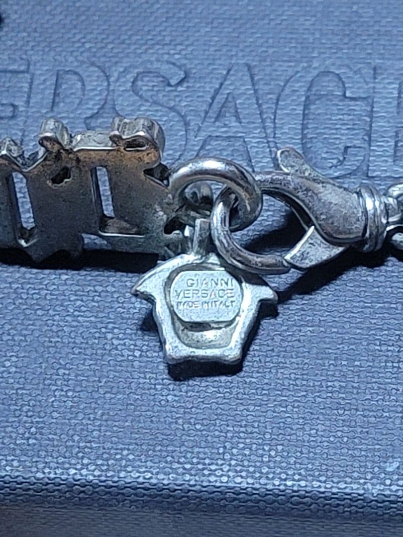 VERSACE 編み込みレザーブレスレット