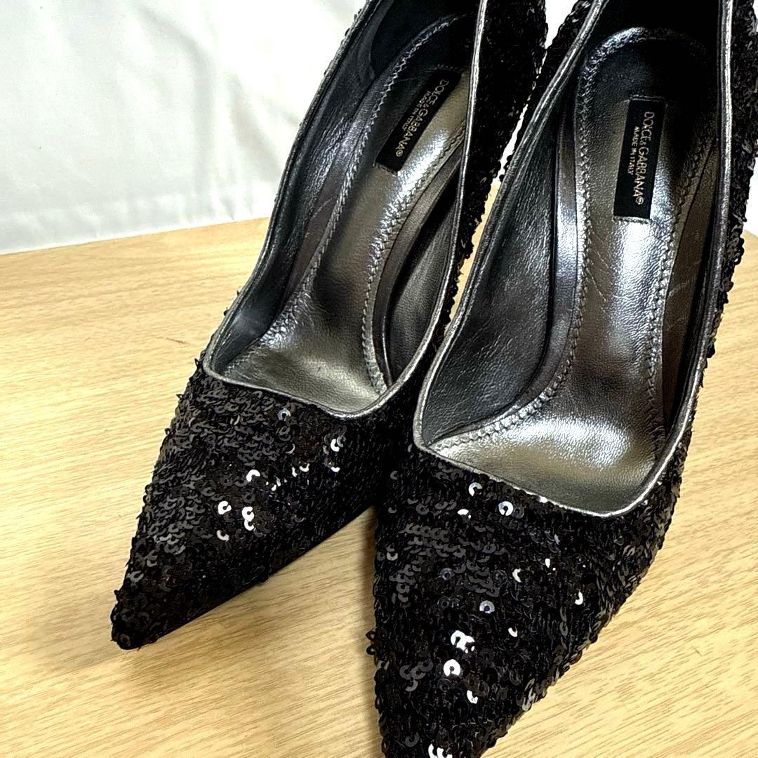 【美品】DOLCE&GABBANA ドルチェ&ガッバーナ　ハイヒールスパンコール