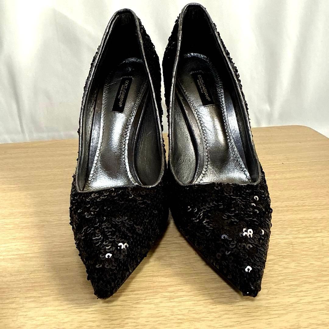 【美品】DOLCE&GABBANA ドルチェ&ガッバーナ　ハイヒールスパンコール