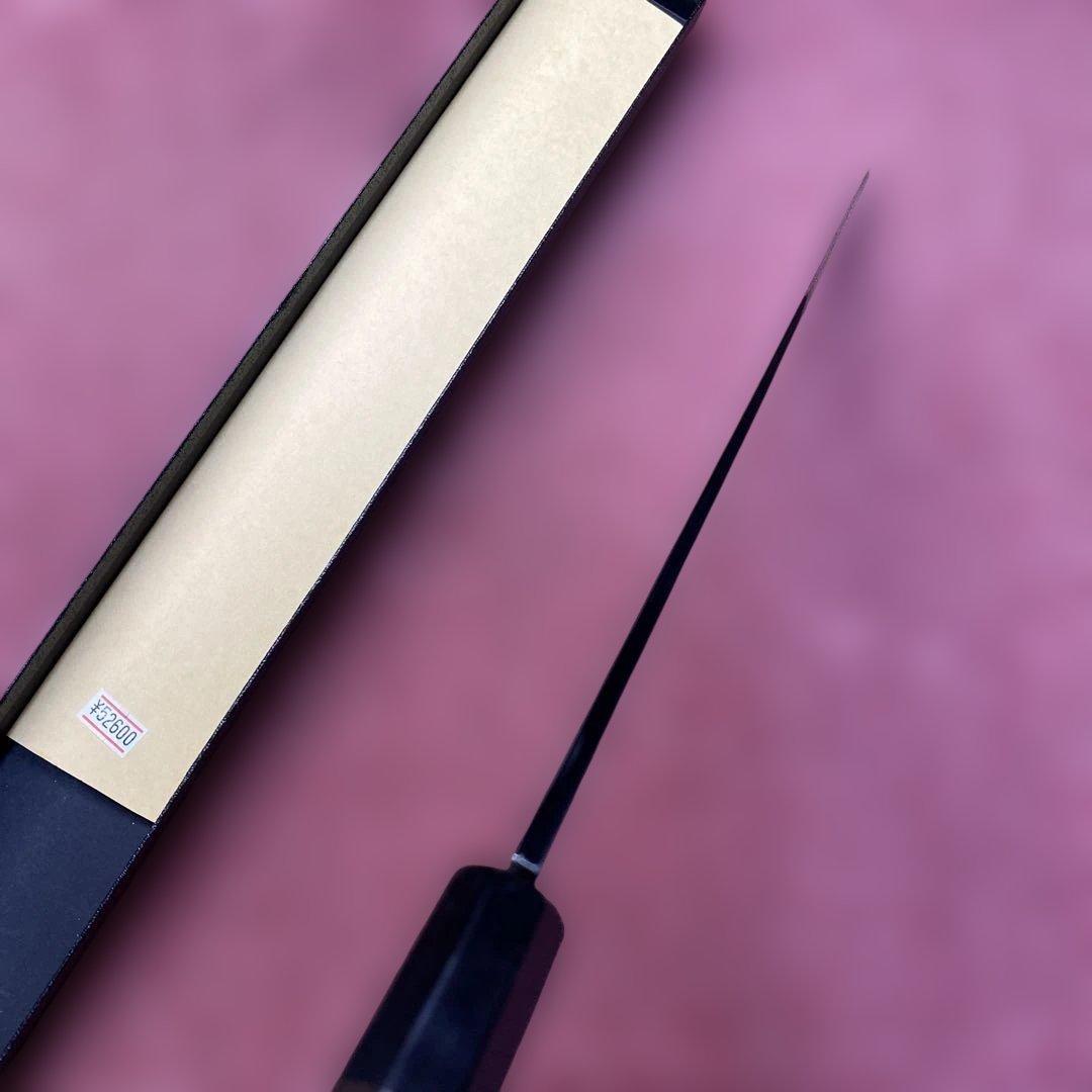 青二鋼　先丸柳刃包丁　300㎜ 尺0寸