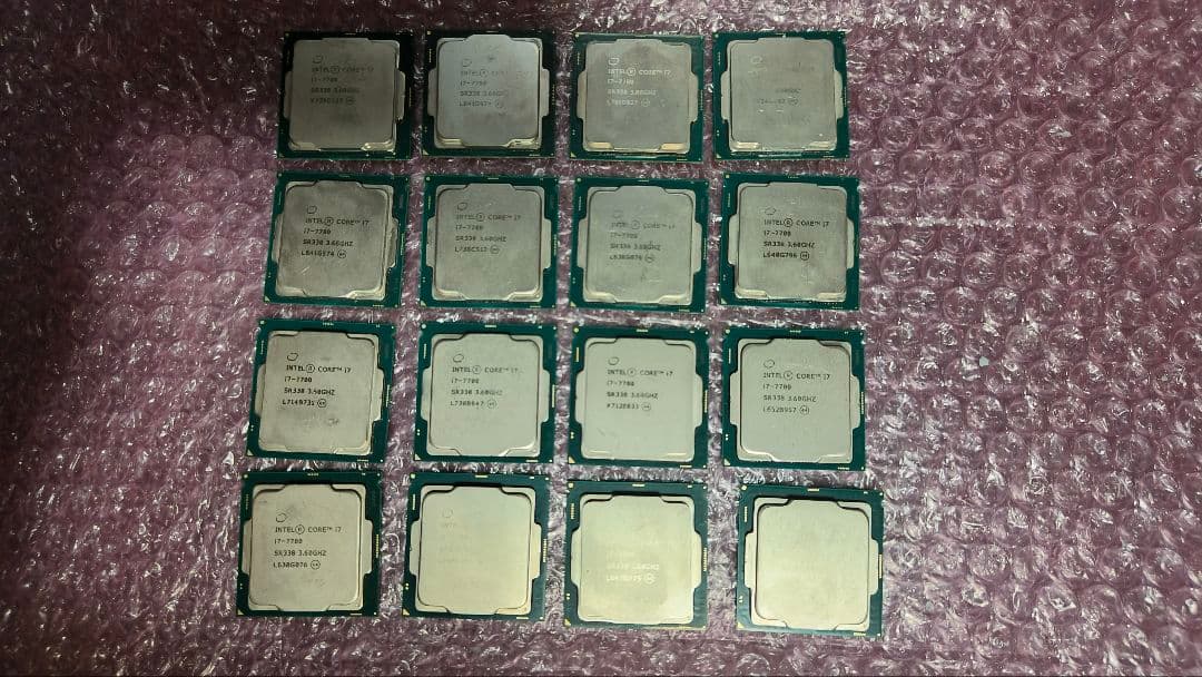 core i7 7700 16個まとめ売り動作確認済み