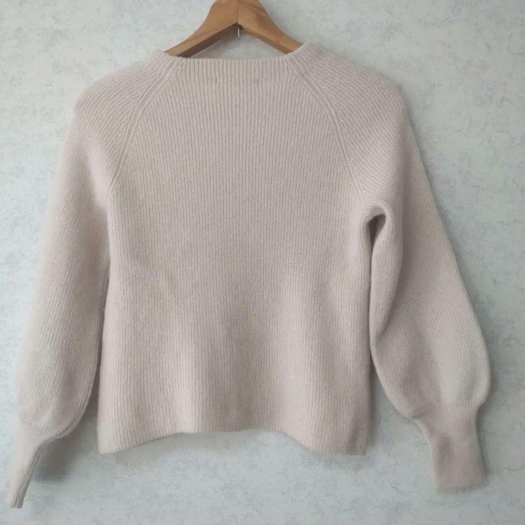 ANAYI 紡毛片畦ボトルネックパフスリーブ セーター サイズ38