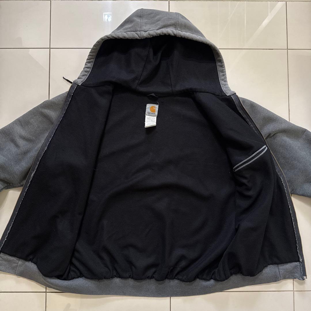 00's Carhartt 裏地サーマル ジップパーカ レアカラー J149