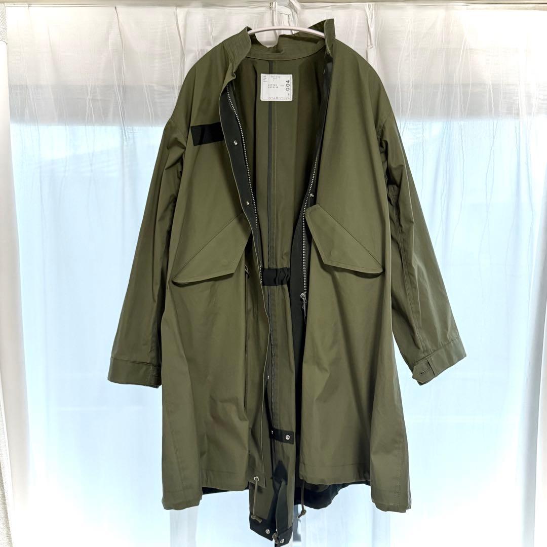 【M】sacai コットンナイロン オックスフォード コート