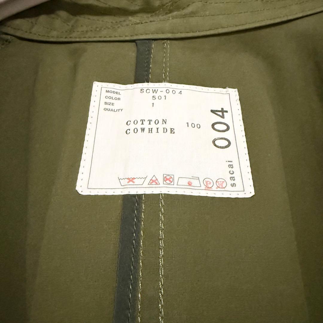 【M】sacai コットンナイロン オックスフォード コート