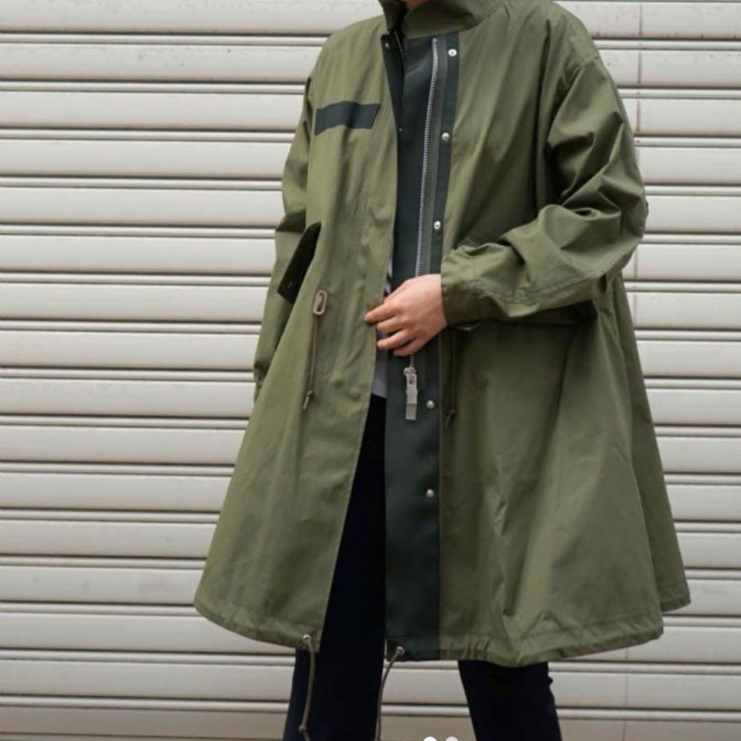 【M】sacai コットンナイロン オックスフォード コート