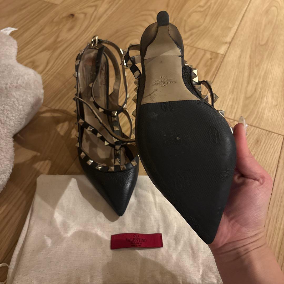 Valentino スタッズ ハイヒール ブラック40