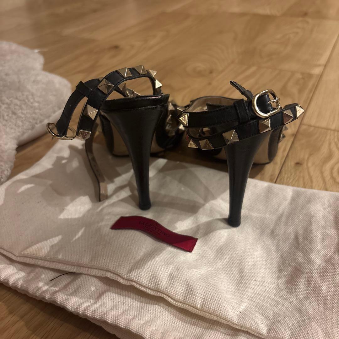 Valentino スタッズ ハイヒール ブラック40