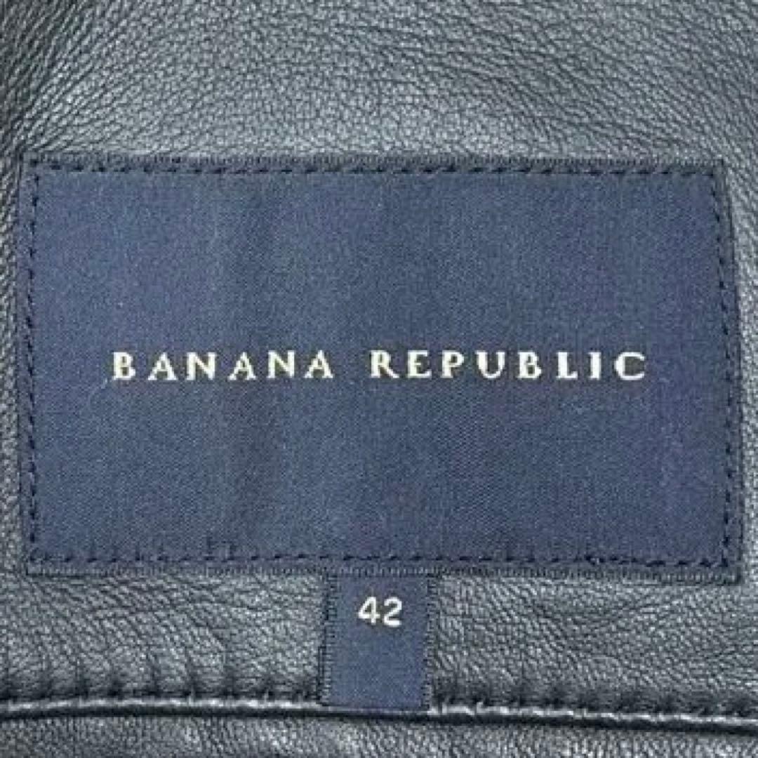 BANANA REPUBLIC ラムレザー 2Bテーラードジャケット 羊革 本皮