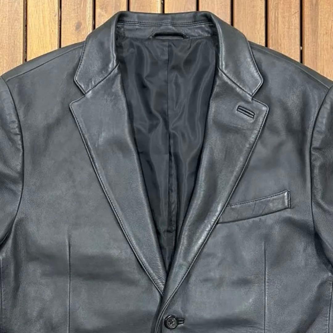 BANANA REPUBLIC ラムレザー 2Bテーラードジャケット 羊革 本皮