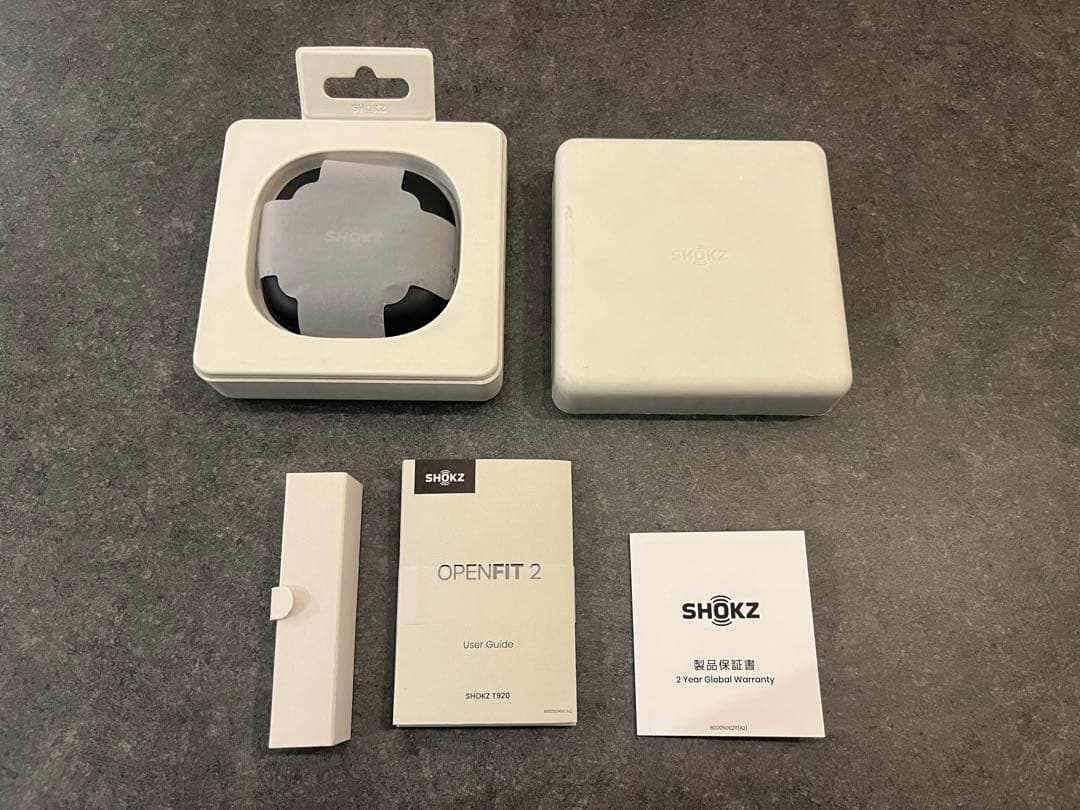 【2回のみ使用】SHOKZ OPENFIT2 ブラック