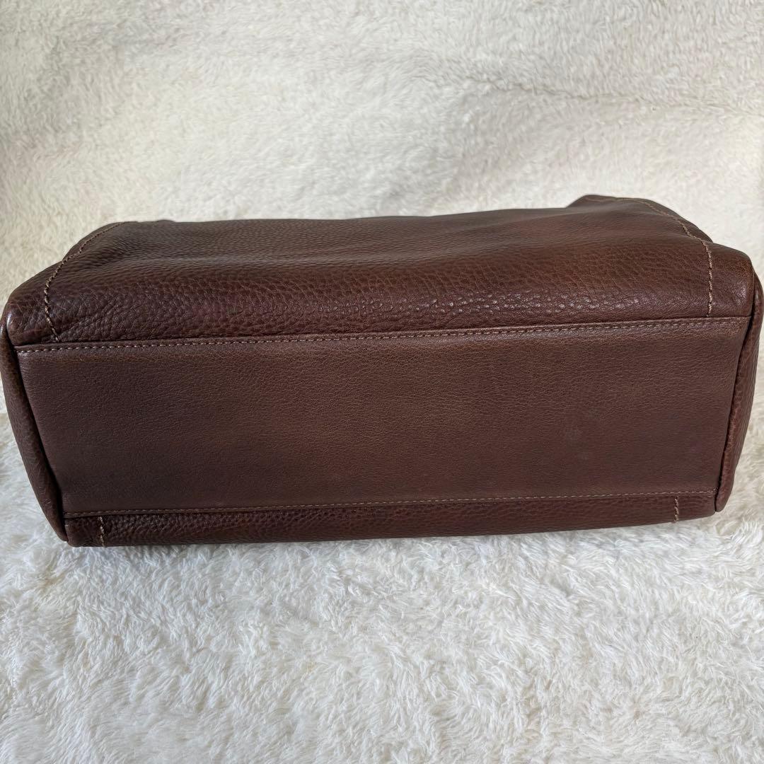 新品級　土屋鞄　トーンオイルヌメ　トートバッグ　2way 本革　シボ革　ブラウン