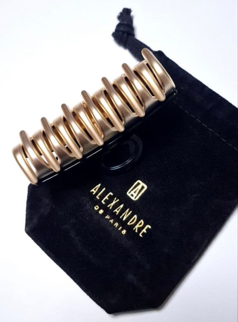 【美品】アレクサンドルドゥパリ M ヘアクリップ　人気のブラック 完売品