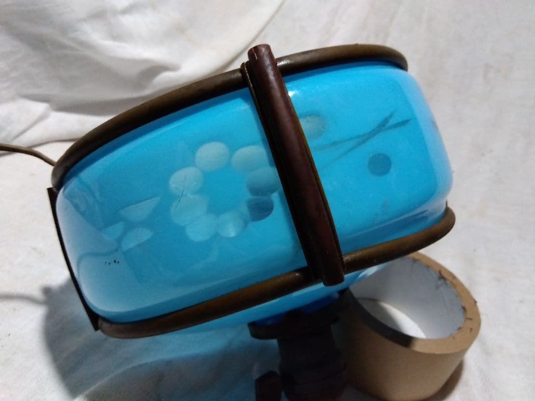 ♪古い青色ガラスの電気の笠　専用です。