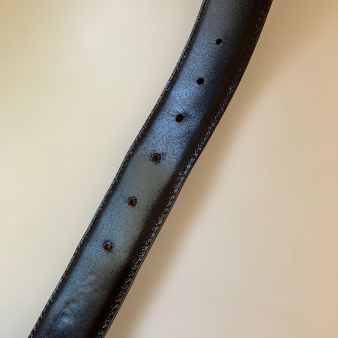 GUCCI オフホワイト　GGパターン レザーベルト