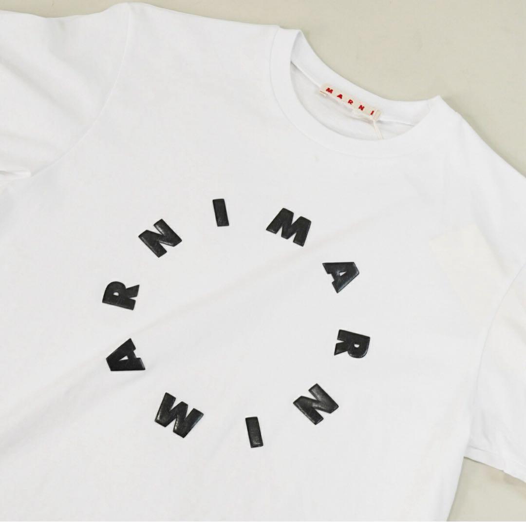 大人もOK MARNI ロゴプリント Tシャツ 12Y 150cm ホワイト