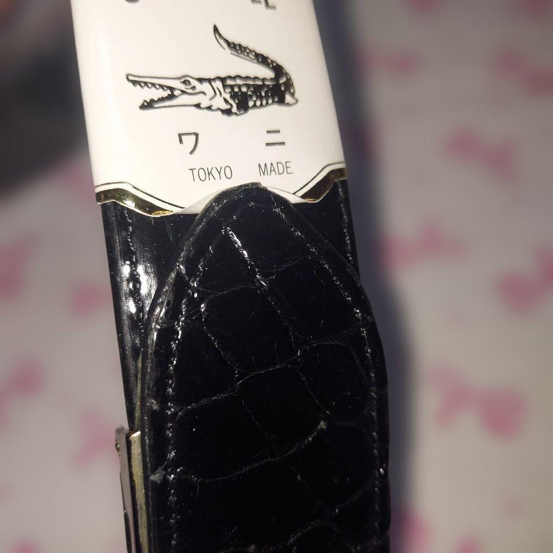 CROCODILE クロコダイル　長尺 ベルト メンズ　JRAプレートタグ付き