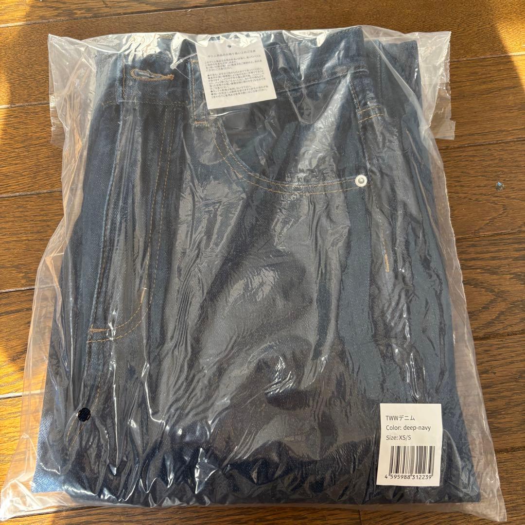 TWWデニム deep-navy XS/S 骨格ウェーブ ネイビー ジーンズ