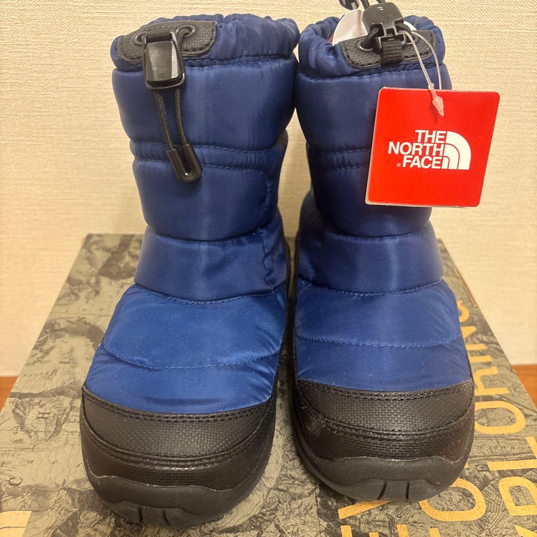 THE NORTH FACE ヌプシ キッズブーツ ロゴ ネイビー 21cm