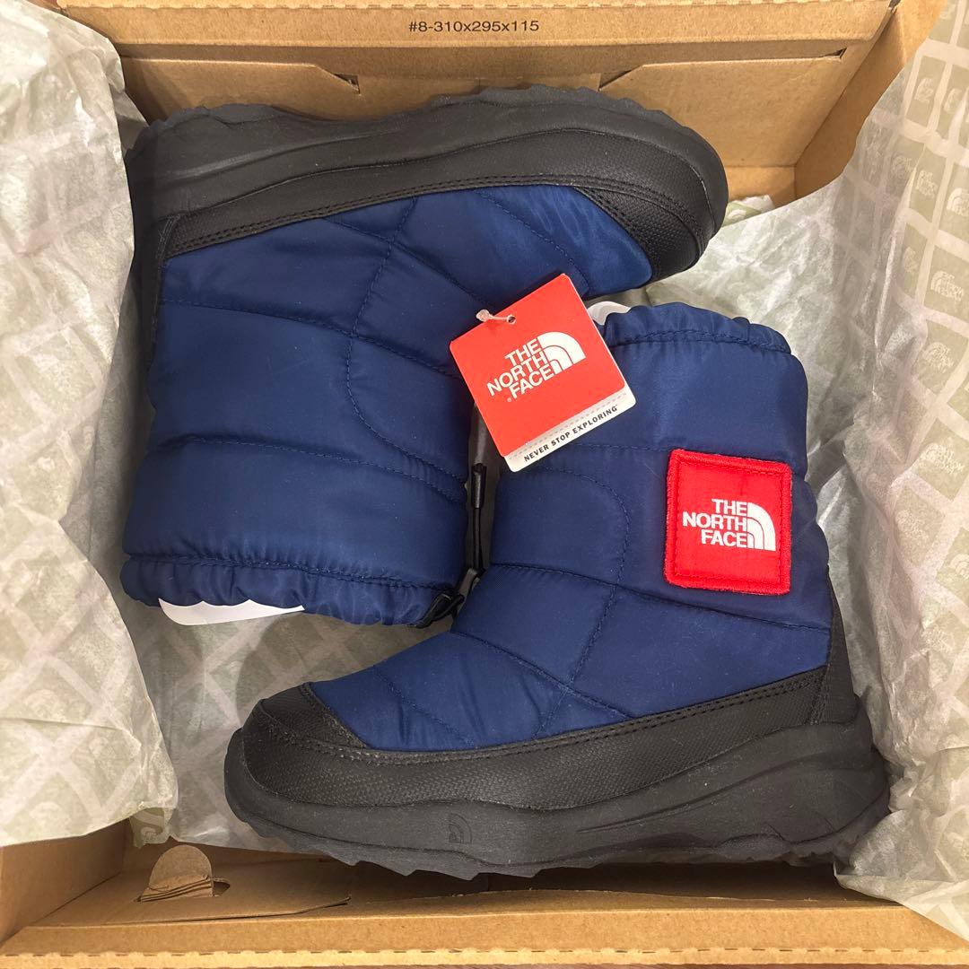 THE NORTH FACE ヌプシ キッズブーツ ロゴ ネイビー 21cm
