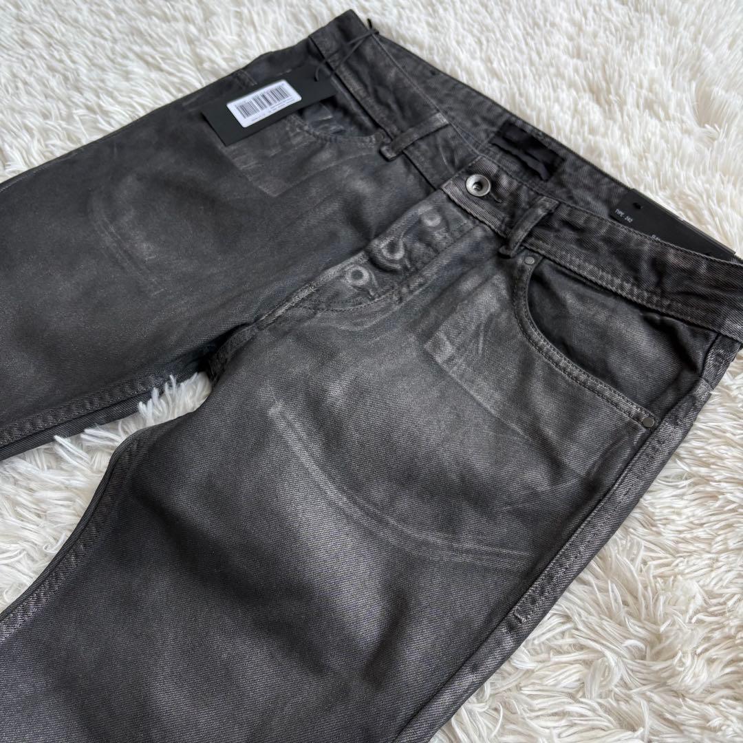 (未使用タグ付) ディーゼルブラックゴールド コーティング デニムパンツ W28