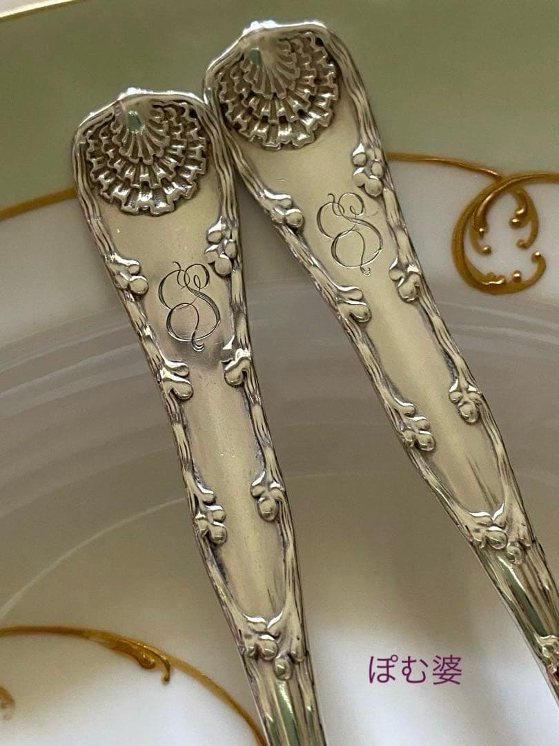 【Tiffany ティファニー】純銀 スターリングシルバー／ティースプーン ２本