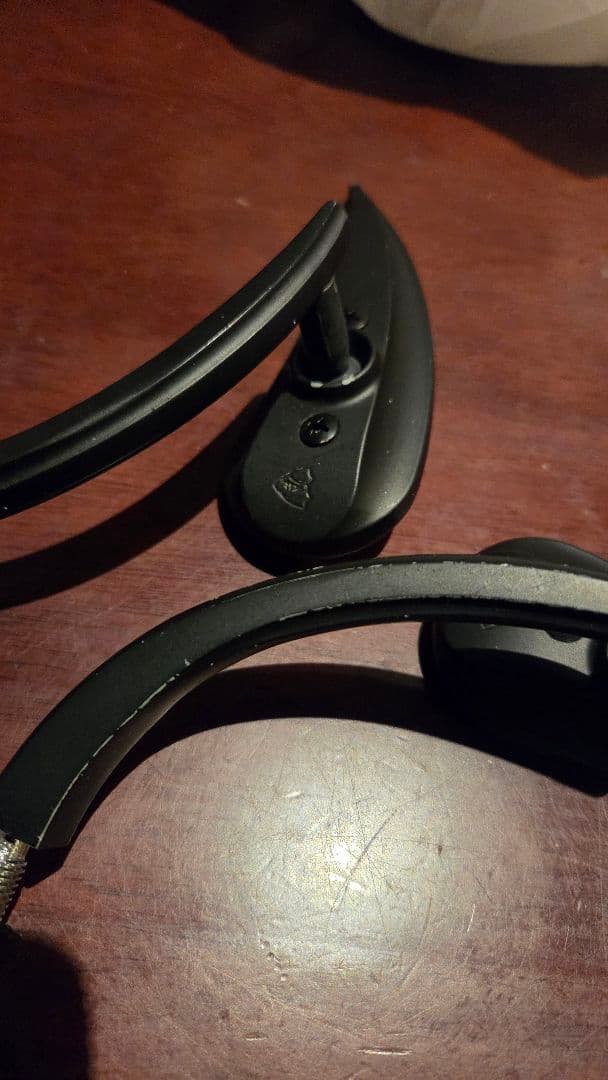 アレンネス　バイクミラー ブラック 取り付け用パーツ付き