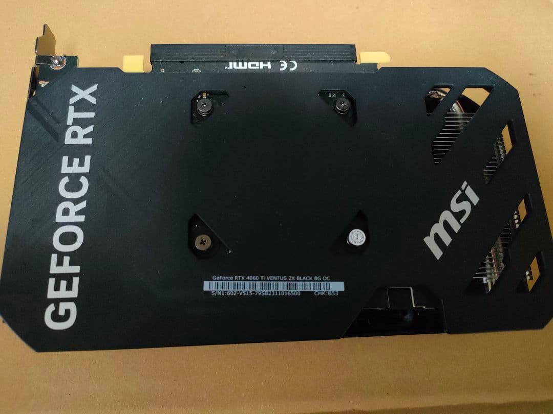 グラフィックボード・グラボ・ビデオカード MSI GEFORCE RTX 4060Ti