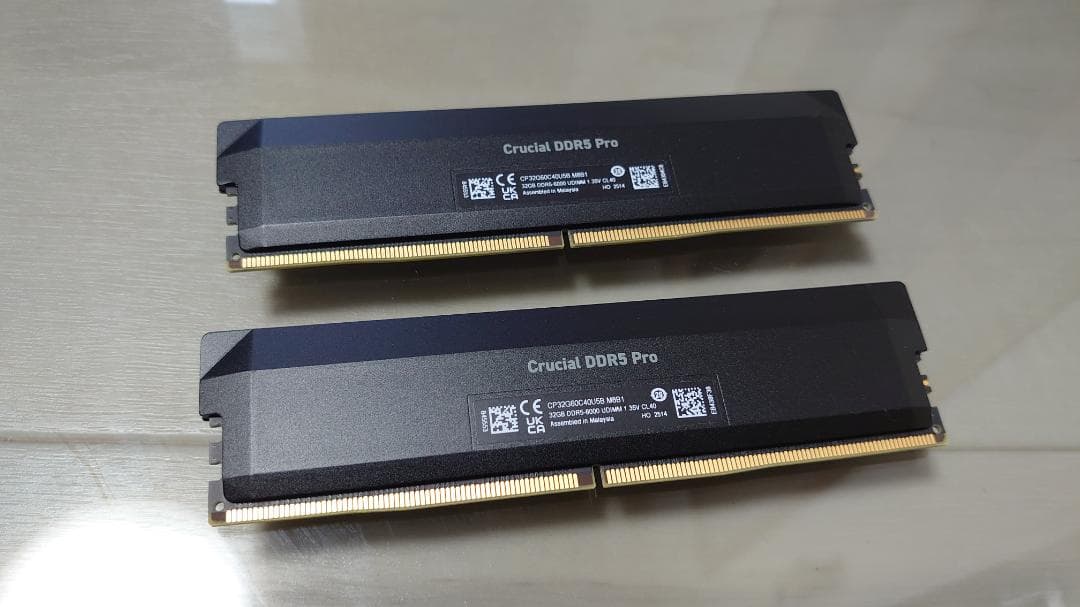 crucial DDR5 PRO 6000Mhz 32GB 2枚組