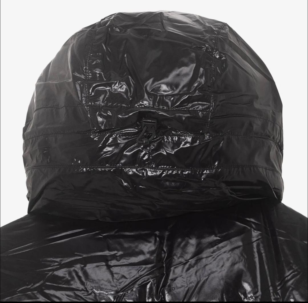 【韓国限定】ノースフェイス グロッシーショートダウン ジャケット 黒 M